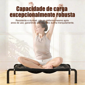 Cama Pet Suspensa Impermeável Elevada para Verão e Viagem – CoolLift™ Conforto Respirável até 80kg