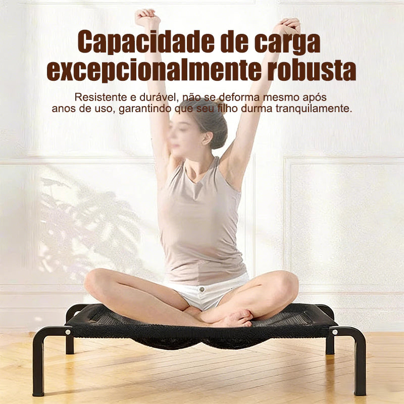 Cama Pet Suspensa Impermeável Elevada para Verão e Viagem – CoolLift™ Conforto Respirável até 80kg