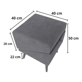 Rampa Escada Vira Puff Pet 2em1 em Suede Antiderrapante – Snouty™ | Acesso Seguro e Conforto Diário