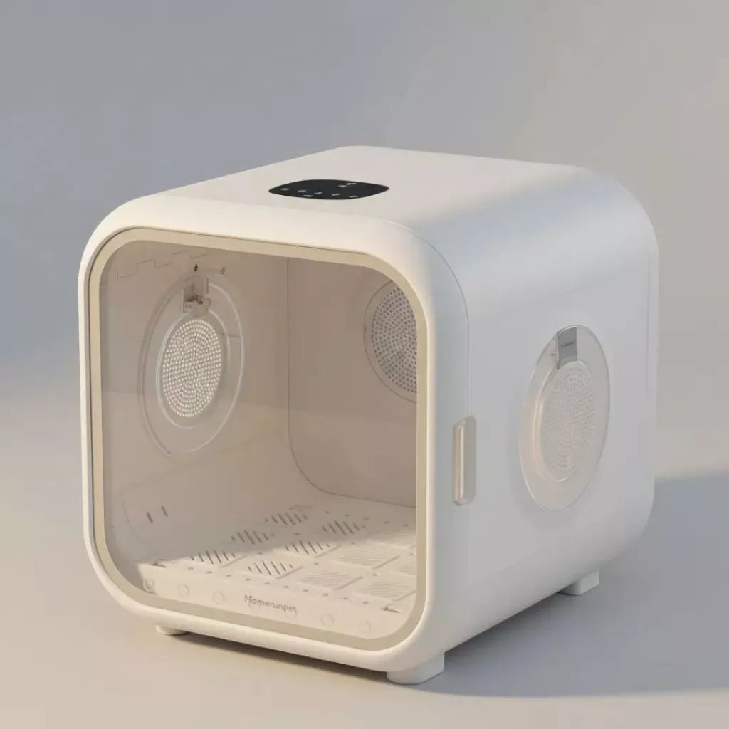 Caixa de Secagem Automática Ultra Silenciosa 360° para Cachorro e Gato 127V SmartDry™