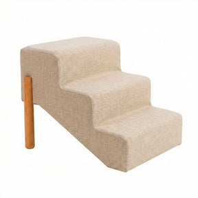 Escada Pet Linho com Pés de Madeira Antiderrapante para Cachorro e Gato até 40kg StepComfort™