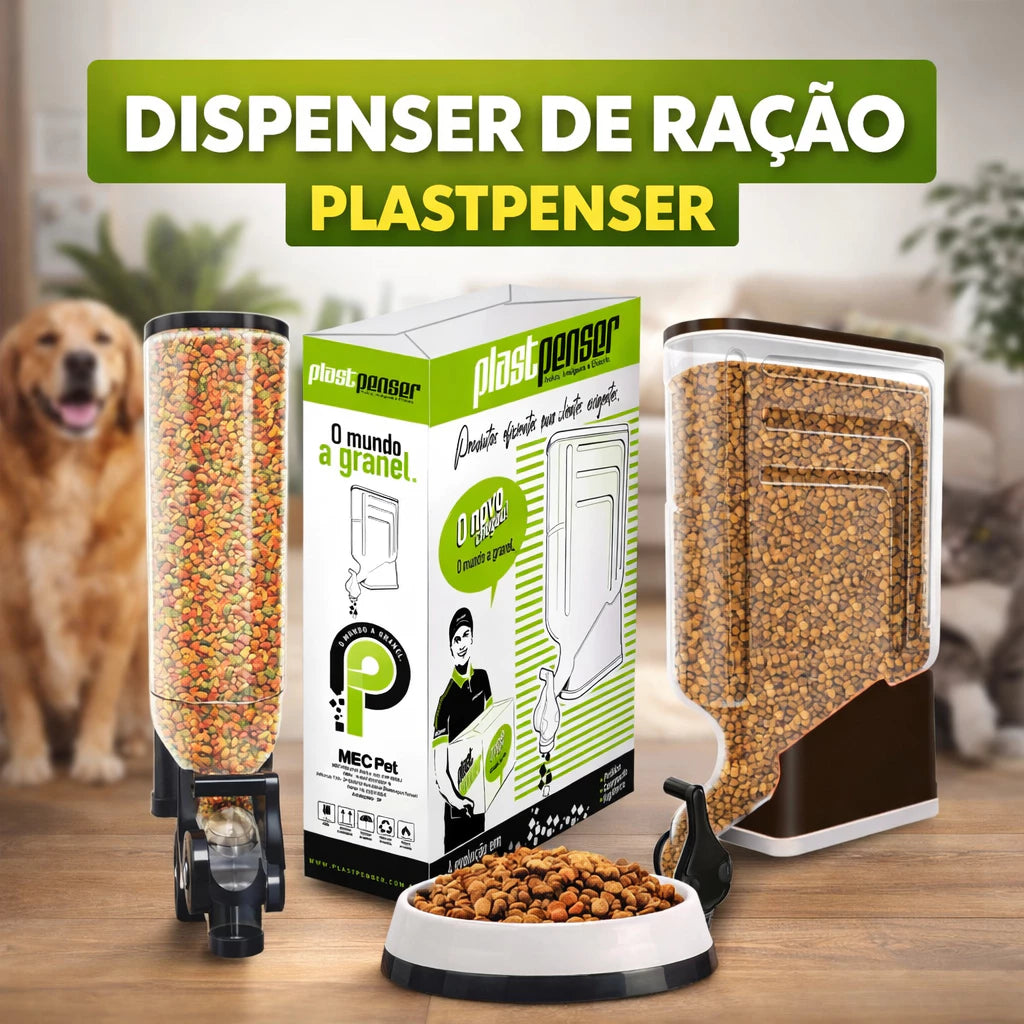Container Porta Ração Transparente até 15kg com Vedação Hermética 35L – PlastPenser™ | Frescor, Higiene e Organização