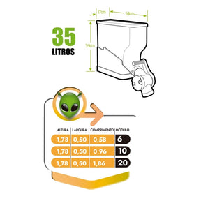 Container Porta Ração Transparente até 15kg com Vedação Hermética 35L – PlastPenser™ | Frescor, Higiene e Organização