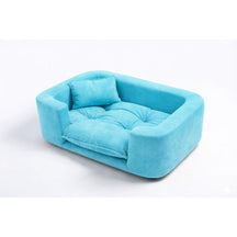 Poltrona Pet Estofada em Madeira Maciça para Cachorro e Gato com Almofada Lavável CozyWood™