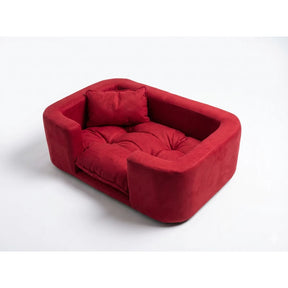 Poltrona Pet Estofada em Madeira Maciça para Cachorro e Gato com Almofada Lavável CozyWood™