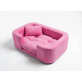 Poltrona Pet Estofada em Madeira Maciça para Cachorro e Gato com Almofada Lavável CozyWood™