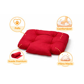 Poltrona Pet Estofada em Madeira Maciça para Cachorro e Gato com Almofada Lavável CozyWood™
