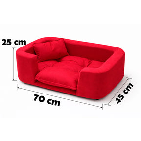 Poltrona Pet Estofada em Madeira Maciça para Cachorro e Gato com Almofada Lavável CozyWood™