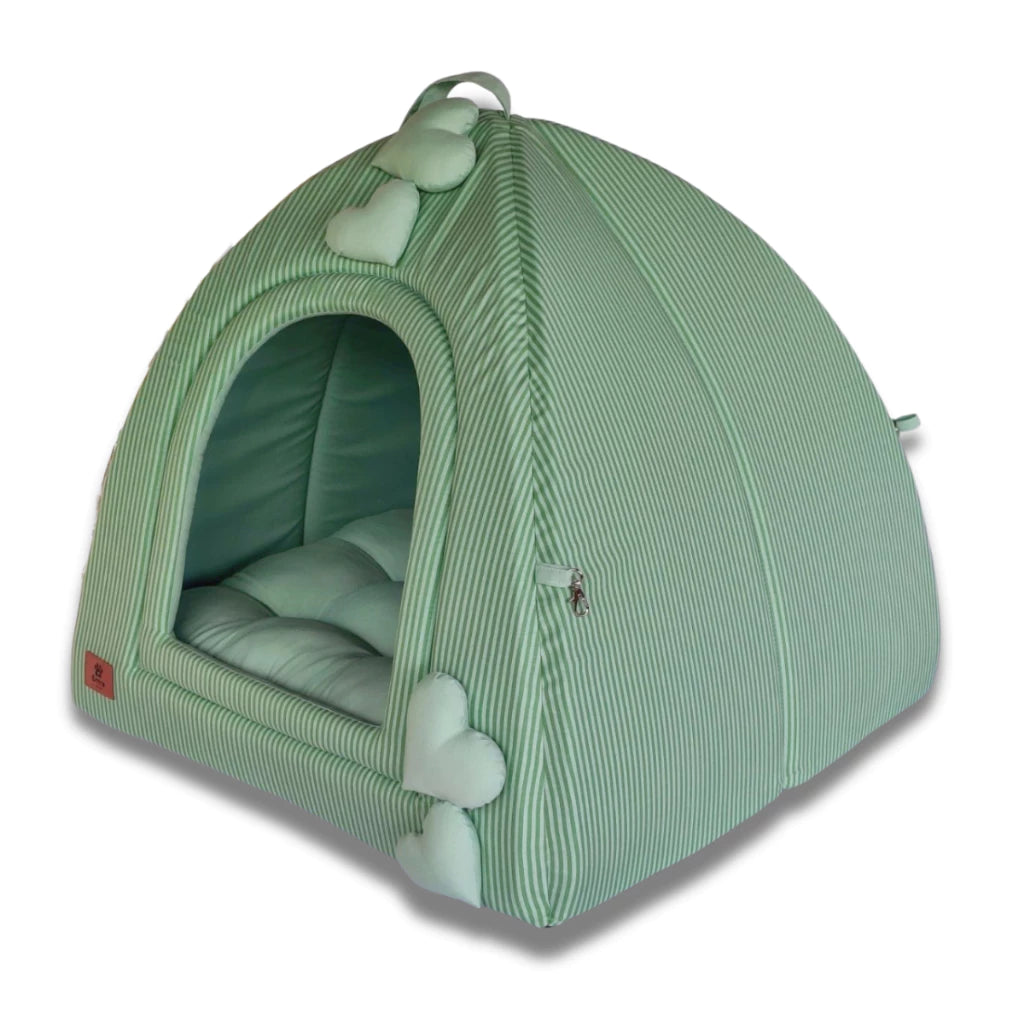 Cama Toquinha Pet Iglu Luxo com Almofada Removível para Cães e Gatos – CozyIglu™ | Aconchego Premium