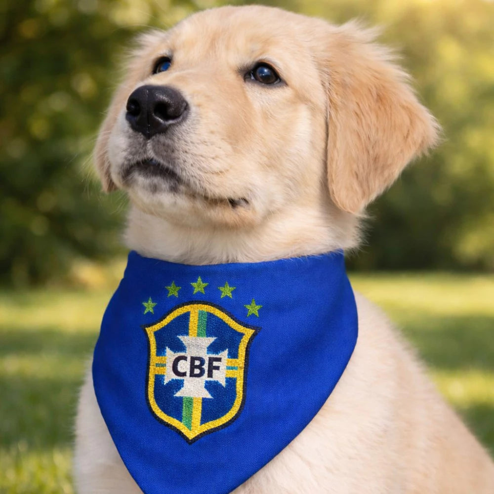 Bandana Ajustável Super Premium Estampa Brasil para Cachorro e Gato TorcidaPet™
