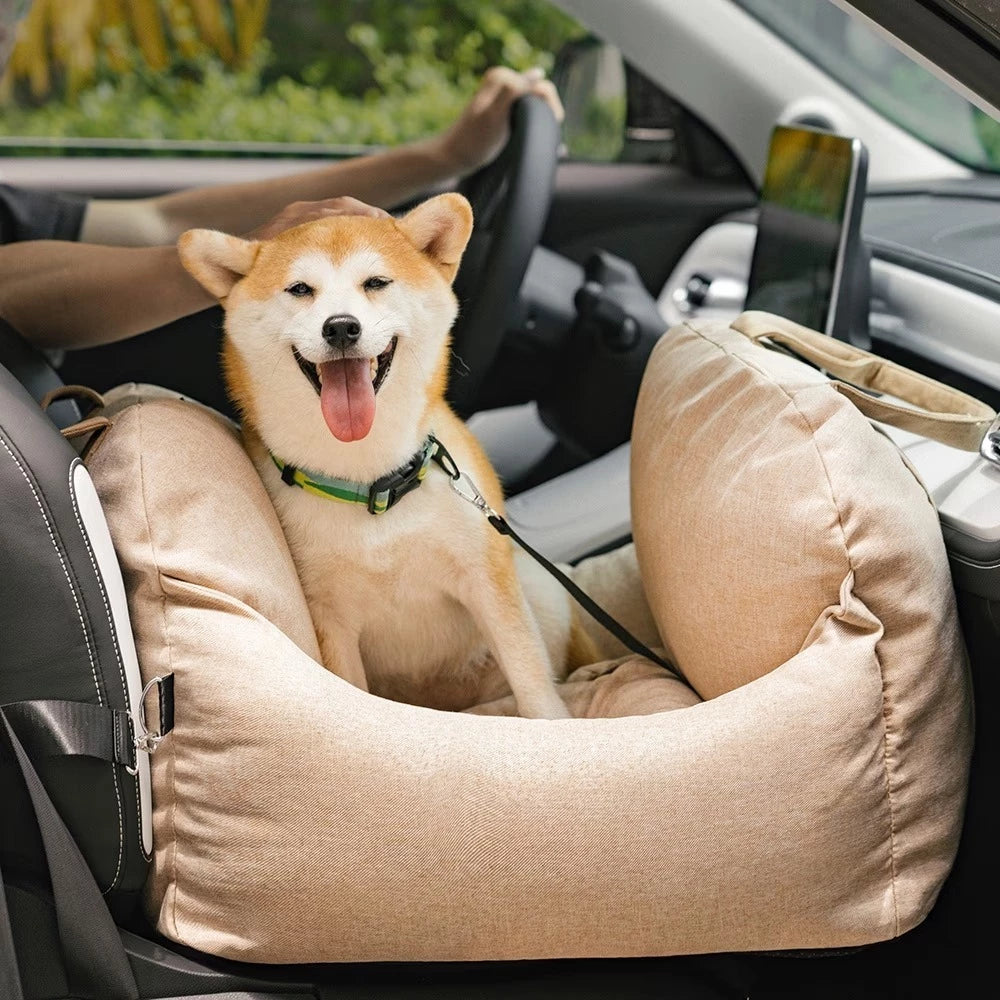 Cama Automotiva Lavável Antiderrapante Desmontável para Cachorro e Gato com Guia de Segurança RideNest™