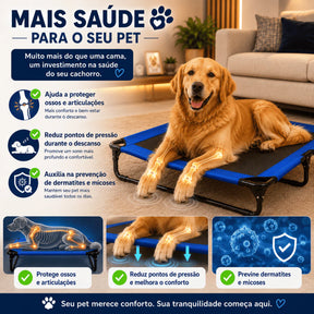 Cama Pet Para Cachorro Suspensa Elevada Lavável Impermeável Grande GG Ortopédica Até 50kg 105x61cm