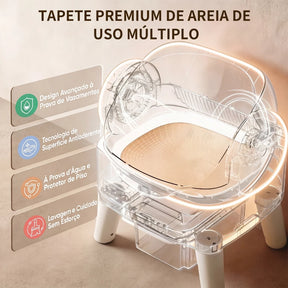 Caixa de Areia Inteligente Automática Autolimpante Aberta para Múltiplos Gatos Bivolt 110-220V NewPet™