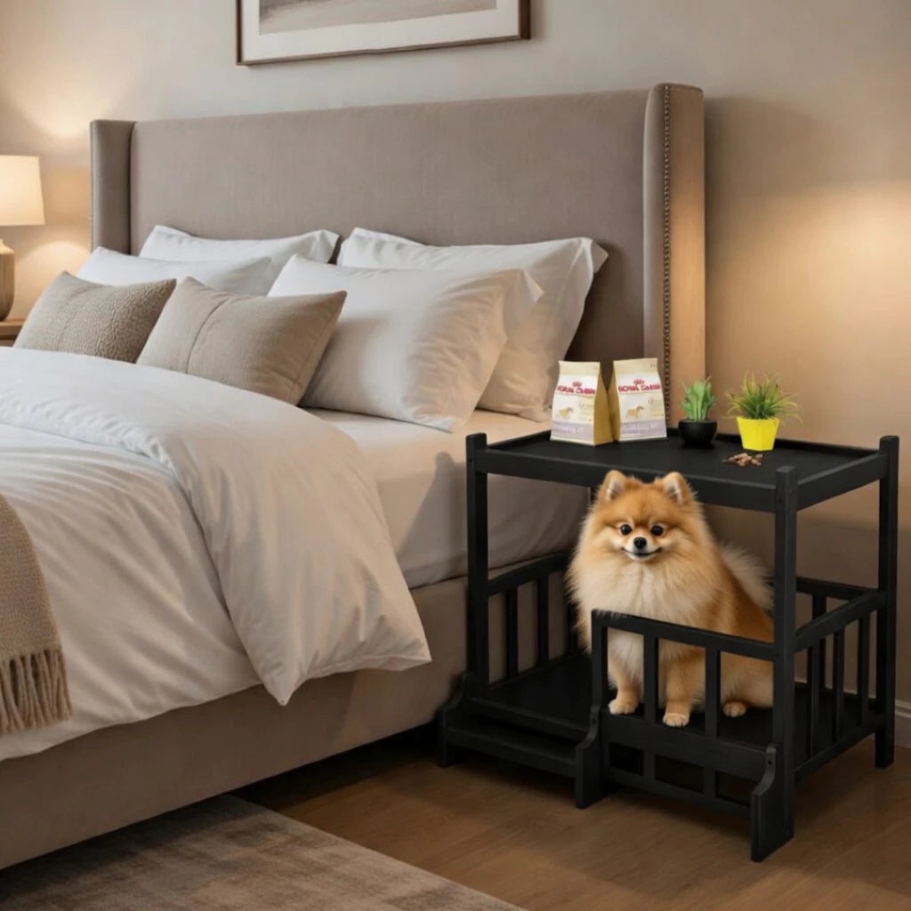 Mesa de Cabeceira Organizador em Madeira Compacta para Cachorro e Gato MultiPet Homey™