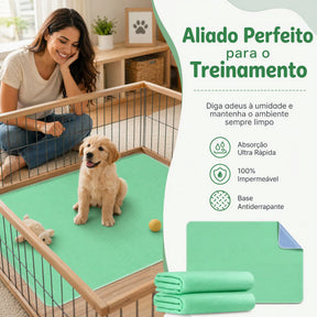 Tapete Sanitário Lavável Newpet™ 80x60cm Alta Absorção Anti Vazamento para Cachorro