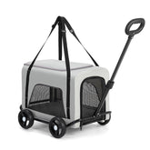 Bolsa de Transporte Multifuncional Dobrável com Rodas para Cachorro e Gato até 10kg TravelPet™