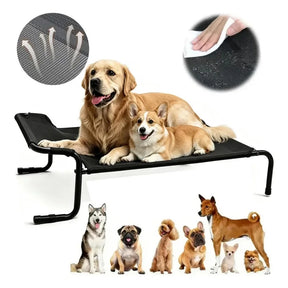 Cama Elevada 120x70cm Respirável Lavável para Cachorro Grande até 70kg Textilene Yesop