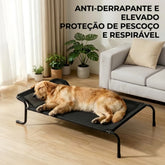 Cama Elevada 120x70cm Respirável Lavável para Cachorro Grande até 70kg Textilene Yesop