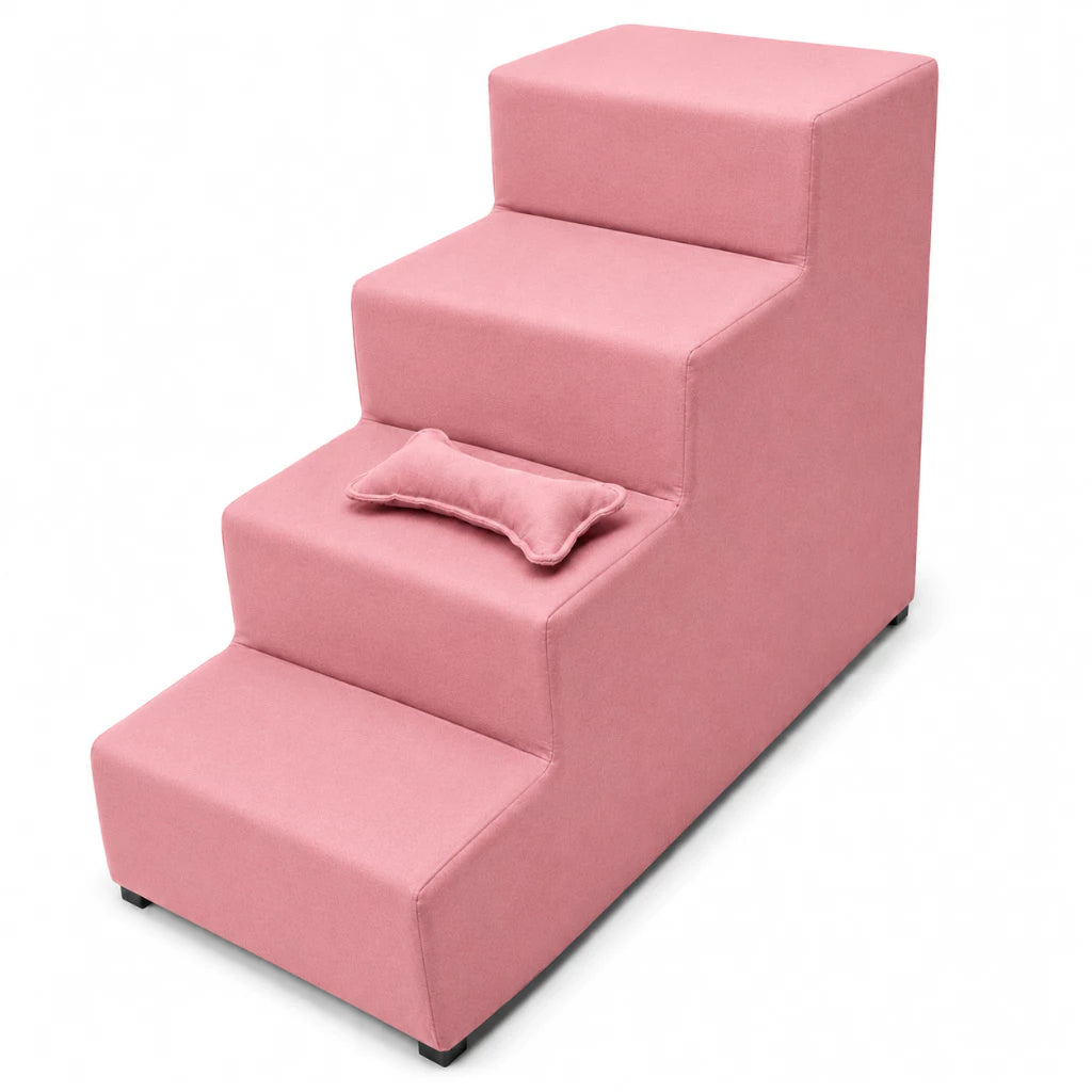 Escada 4 Degraus 60cm Antiderrapante para Cachorro e Gato Acesso à Cama e Sofá Snouty™