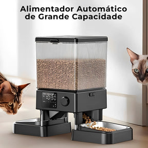 Comedouro Automático Duplo 5L com Controle de Porções para Cachorro e Gato Oneisall™