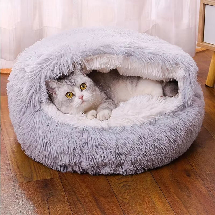 Cama Toca de Pelúcia para Gatos 🐱 | Conforto e Segurança – ForPatas