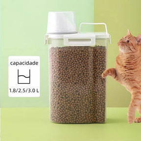 Tanque Hermético para Ração 1.8L, 2.5L e 3.0L – Lupzy™ | Alimentos Sempre Frescos e Protegidos
