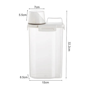 Tanque Hermético para Ração 1.8L, 2.5L e 3.0L – Lupzy™ | Alimentos Sempre Frescos e Protegidos