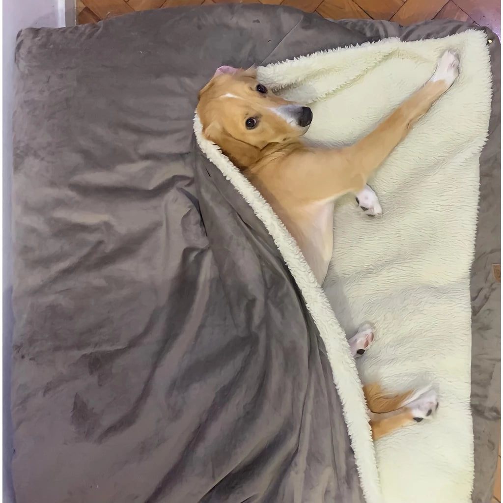Cama Cave Aconchegante com Coberta em Veludo para Cachorro e Gato 70x70 DeCoração Atelier™