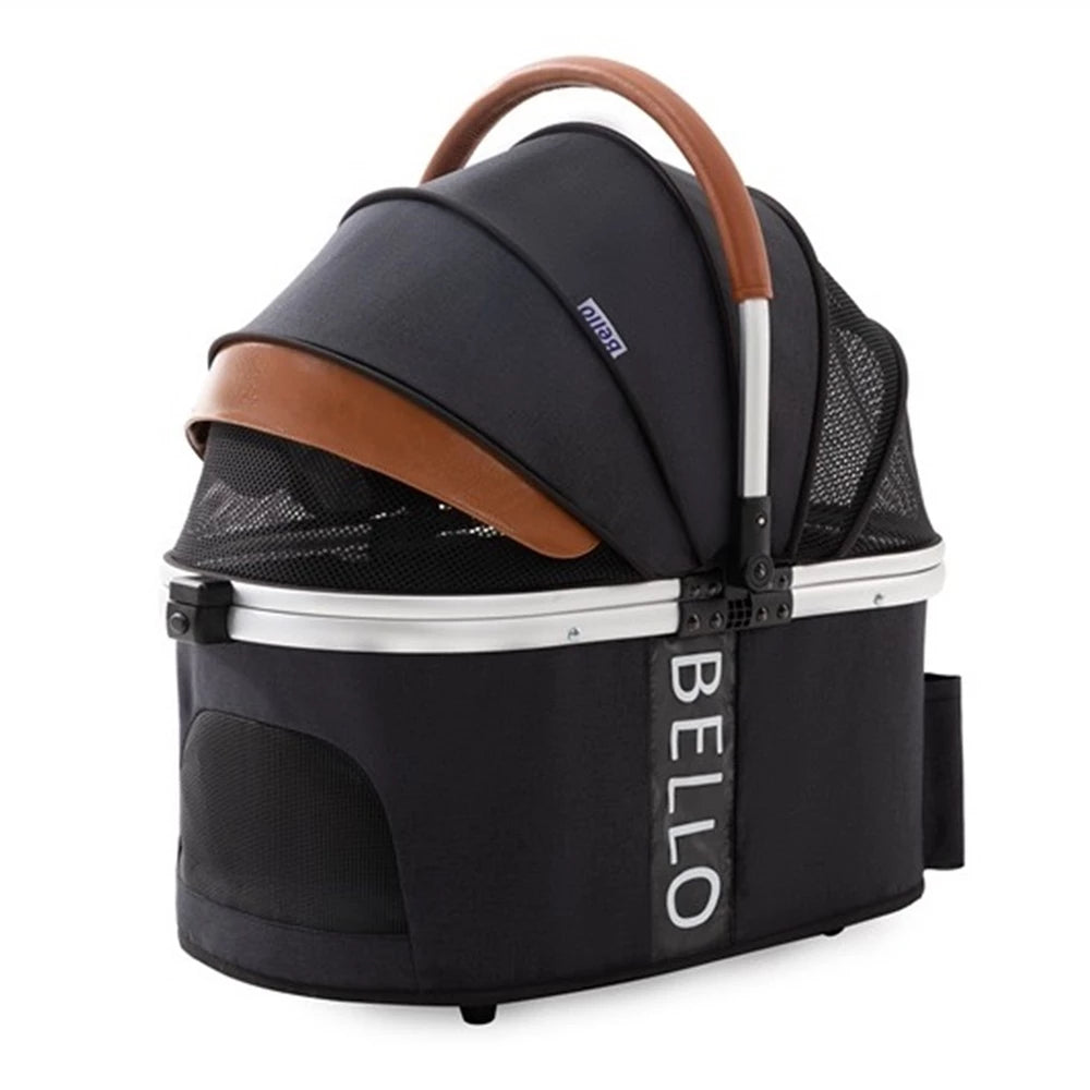 Carrinho de Passeio Luxo Dobrável com Cesto Removível para Cachorro e Gato até 15kg CP48-1 Ninabag™