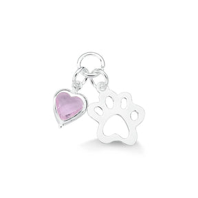 Colar Patuá Patinha com Coração Rosa em Prata 925 – Lupzy™ | Amor Pet Delicado e Feminino