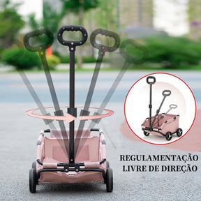 Carrinho Passeio Dobrável Compacto até 7kg com Cinto e Ventilação para Cachorro e Gato Home In™