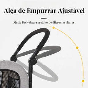 Carrinho de Passeio Dobrável até 60kg para Cachorro e Gato Grande Porte Impermeável PC406 Roverly™ - Carrinho de Passeio