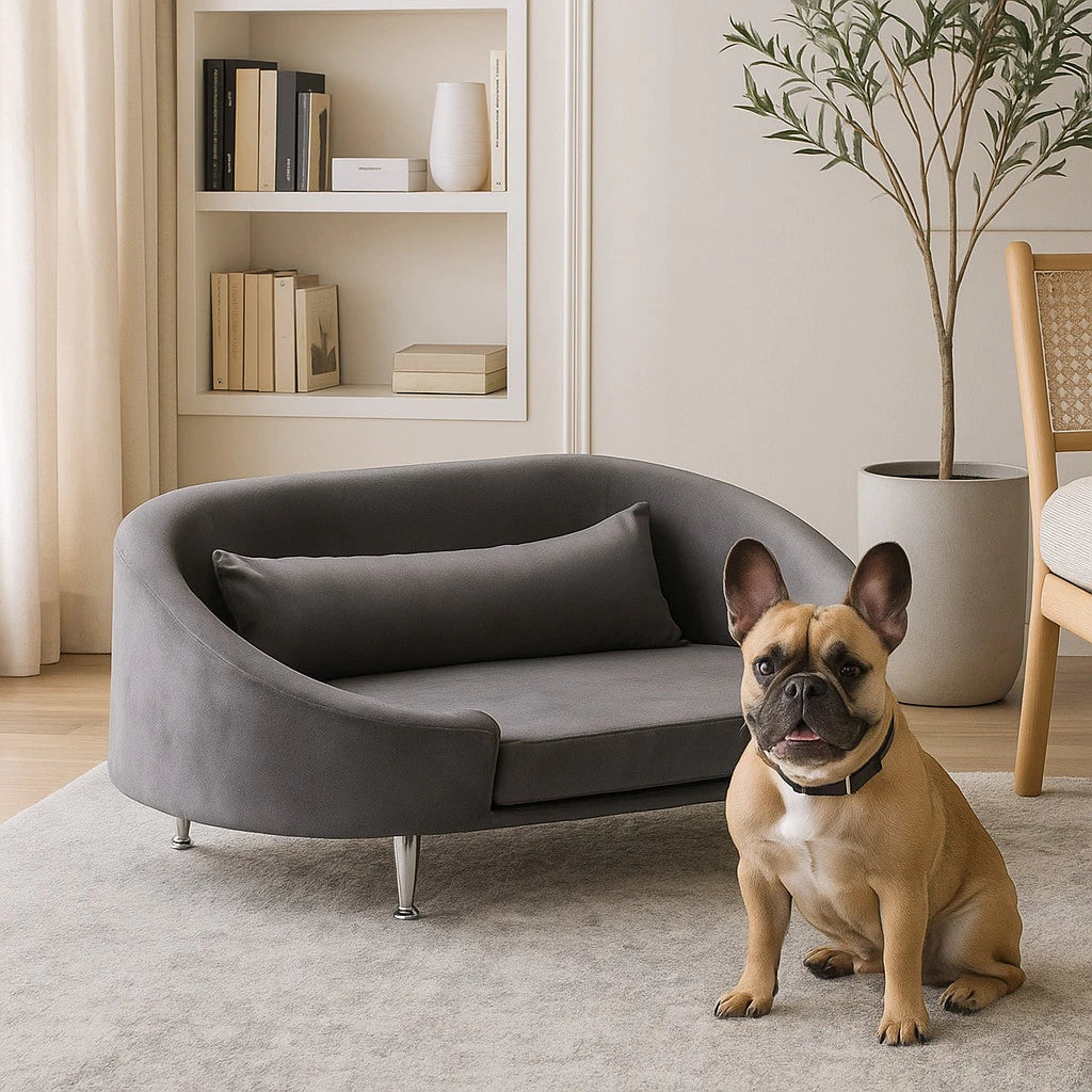 Caminha Pet Luxo com Pés Lavável e Almofada Macia – SoftPaws™ | Conforto e Estilo Diário