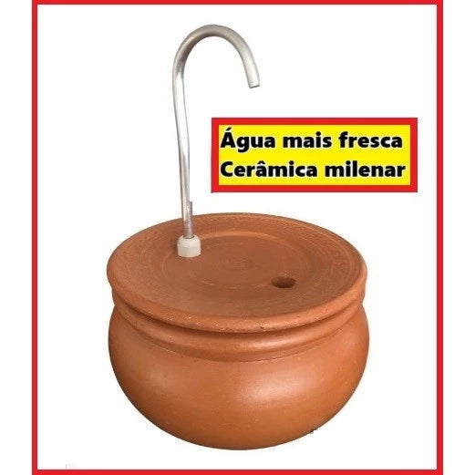 Bebedouro em Cerâmica Sustentável com Filtro de Barro 2,5L para Cachorro e Gato Bivolt HydroClay™