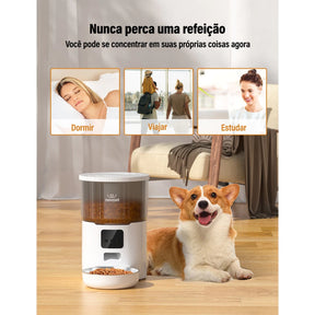 Alimentador Automático Wifi 4L com Porções Programáveis para Cachorro e Gato Bivolt Newpet™