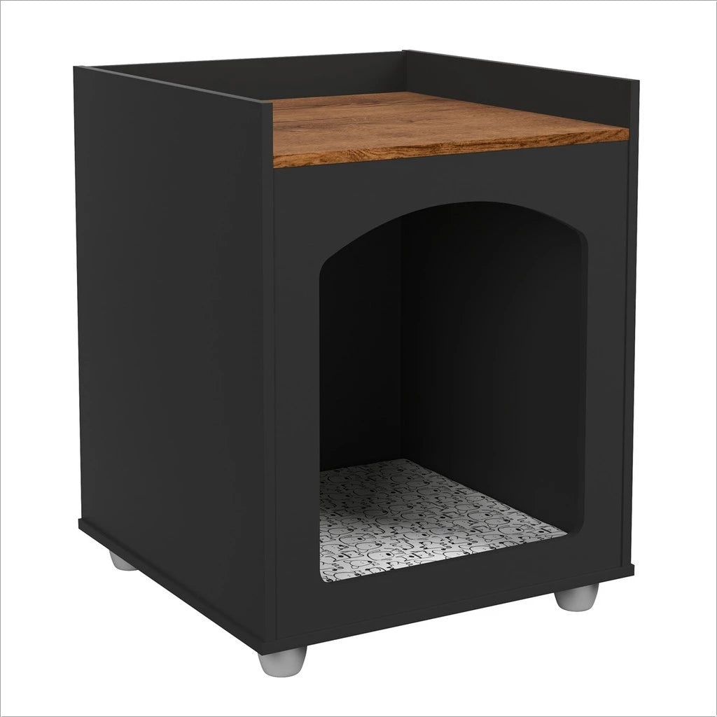Mesa de Cabeceira Casinha com Almofada Confortável para Cachorro e Gato em MDF Ofertamo™