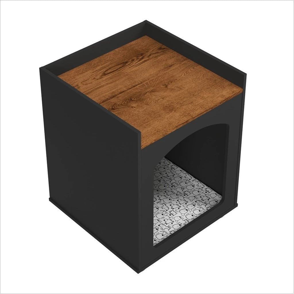 Mesa de Cabeceira Casinha com Almofada Confortável para Cachorro e Gato em MDF Ofertamo™