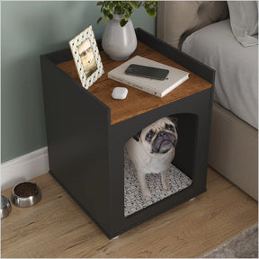 Mesa de Cabeceira Casinha com Almofada Confortável para Cachorro e Gato em MDF Ofertamo™