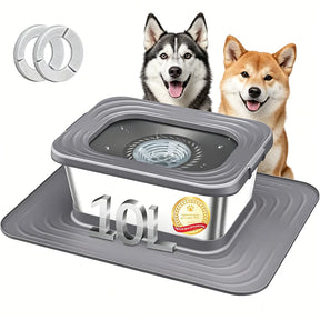 Bebedouro Flutuante Antirrespingo 10L em Aço Inoxidável para Cachorro Newpet™