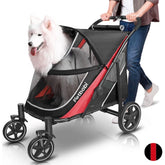 Carrinho Pet Dobrável Reforçado até 60kg com Rodas 360° e Freio para Cachorro e Gato BigRide™