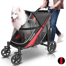 Carrinho Pet Dobrável Reforçado até 60kg com Rodas 360° e Freio para Cachorro e Gato BigRide™
