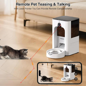 Comedouro Automático Wi-Fi 5L com Câmera 2MP e Controle por App para Cachorro Newpet