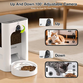 Comedouro Automático Wi-Fi 5L com Câmera 2MP e Controle por App para Cachorro Newpet