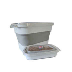 Porta Ração Dobrável 5kg e 10kg com Tampa Vedada para Cães e Gatos – Duty™ | Ração Sempre Fresca e Organizada