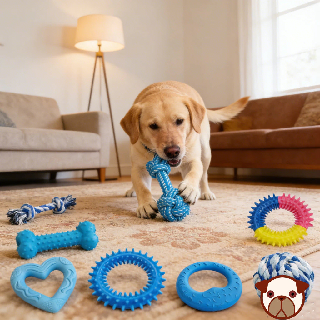Brinquedo para Cachorro Kit 22 Peças Anti Ansiedade com Mordedores, Cordas e Bolas PlayBark™