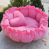 Caminha Pet Redonda Ajustável com Almofada de Coração – Lupzy™ Londres | Aconchego que Abraça