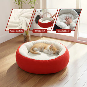 Caminha Pet Sherpa Aconchegante e Lavável – CozyNest™ | Conforto Quentinho e Sono Profundo
