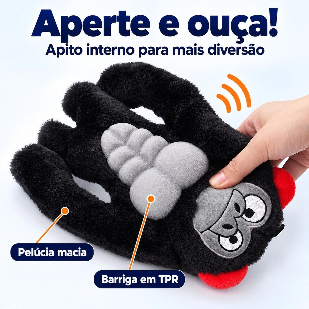 Brinquedo de Pelúcia com Apito e Barriga em TPR para Cachorro 26 a 28cm Muscly™