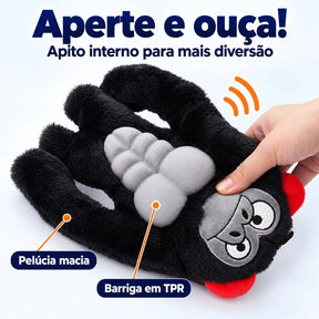 Brinquedo de Pelúcia com Apito e Barriga em TPR para Cachorro 26 a 28cm Muscly™
