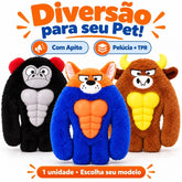 Brinquedo de Pelúcia com Apito e Barriga em TPR para Cachorro 26 a 28cm Muscly™